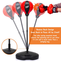 81cm-117cm Height adjustable Punching Ball Set with Large Capacity Base for Children over 3 Years