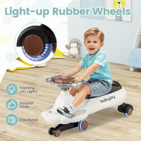 Wiggle Car with Hauling Rope, Ride on Car with Under-Seat Storage
