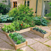 Wooden Garden Bed with Multifunctional Design for Backyard
