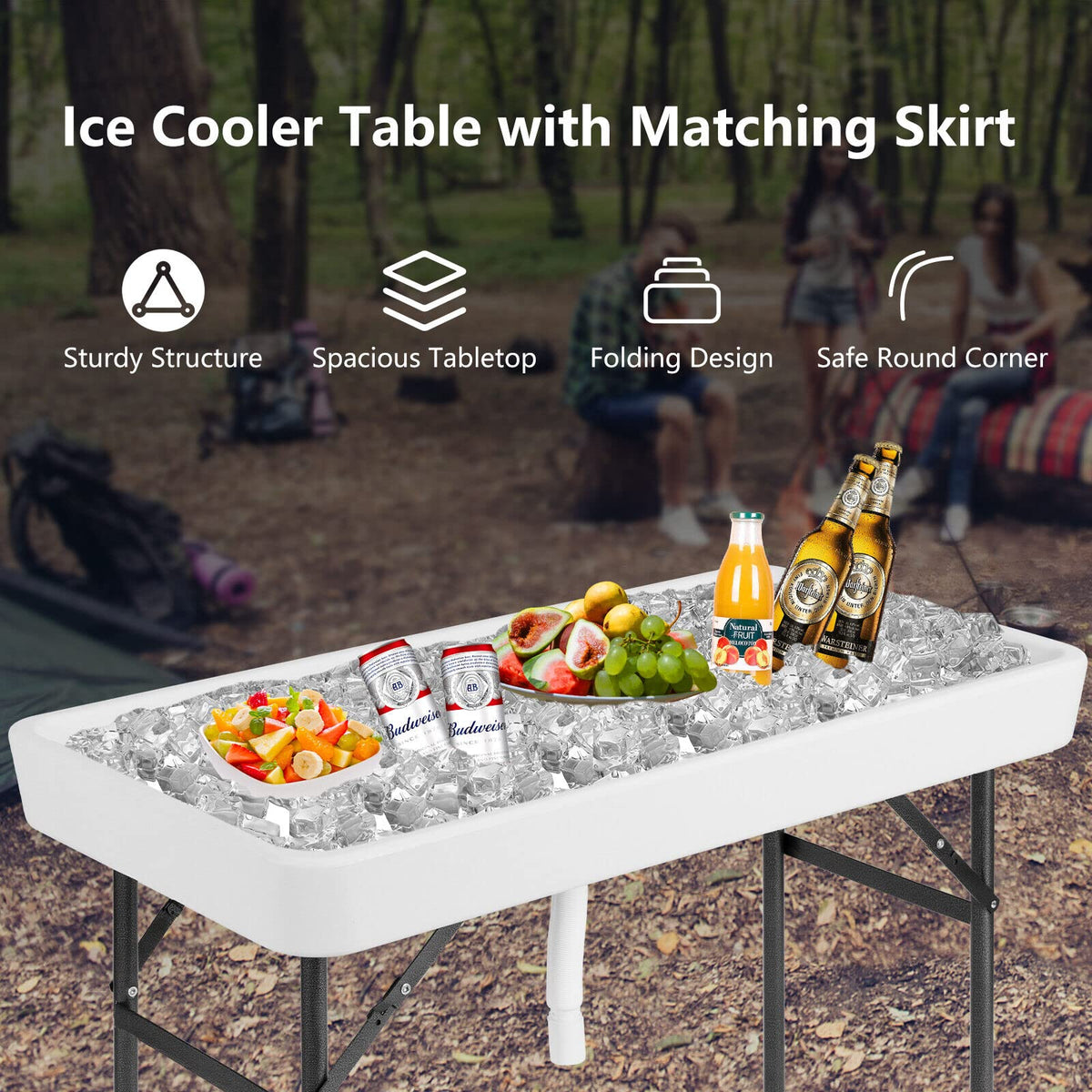 Ice Table Short Giantxe 4FT Folding Ice Table, Portable Patio Ice Cooler Table – Giantex.au