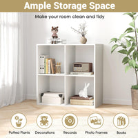 4/6-Cube Open Bookshelf Home 2-tier Large Bookcase Free-standing Storage Shelf