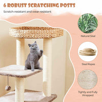 131cm Cattail Cat Tower for Indoor Kittens & Adult Cats