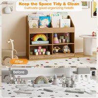 3-Tier Kids Bookshelf, Toy Storage Organizer Shelf w/Display Rack