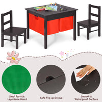 2-in-1 Kids Activity Table and Chair Set with Storage