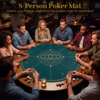 Round Poker Mat for Texas Hold'em 100 cm/120 cm/140 cm