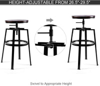 Giantex Swivel Bar Stool Set of 2, Counter Height Bar Chairs w/Adjustable Height, Footrest & High Seat