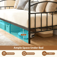 Giantex Metal Daybed Frame, 190 x 90 cm Sofa Bed with Classic Headboard