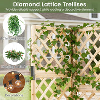 Corner Raised Garden Bed with Trellises for Climbing Plants Vegetables for Yard