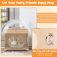 Cat Litter Box Enclosure, Hidden Cat Washroom Furniture w/Drawer