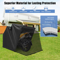 Motorcycle Storage Shed, 136 x 54 x 75 in Outdoor Motorcycle Tent Shelter Hard Shell