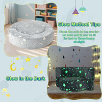 2-in-1 Toddler Chair Glow in the Dark Kids Couch with Removable and Washable Cover