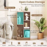 5-Cube 50 cm Bookshelf Freestanding Storage Organizer Wood Display Shelf