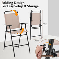 3 PCS Outdoor Bistro Set for Patio/Poolside/Yard