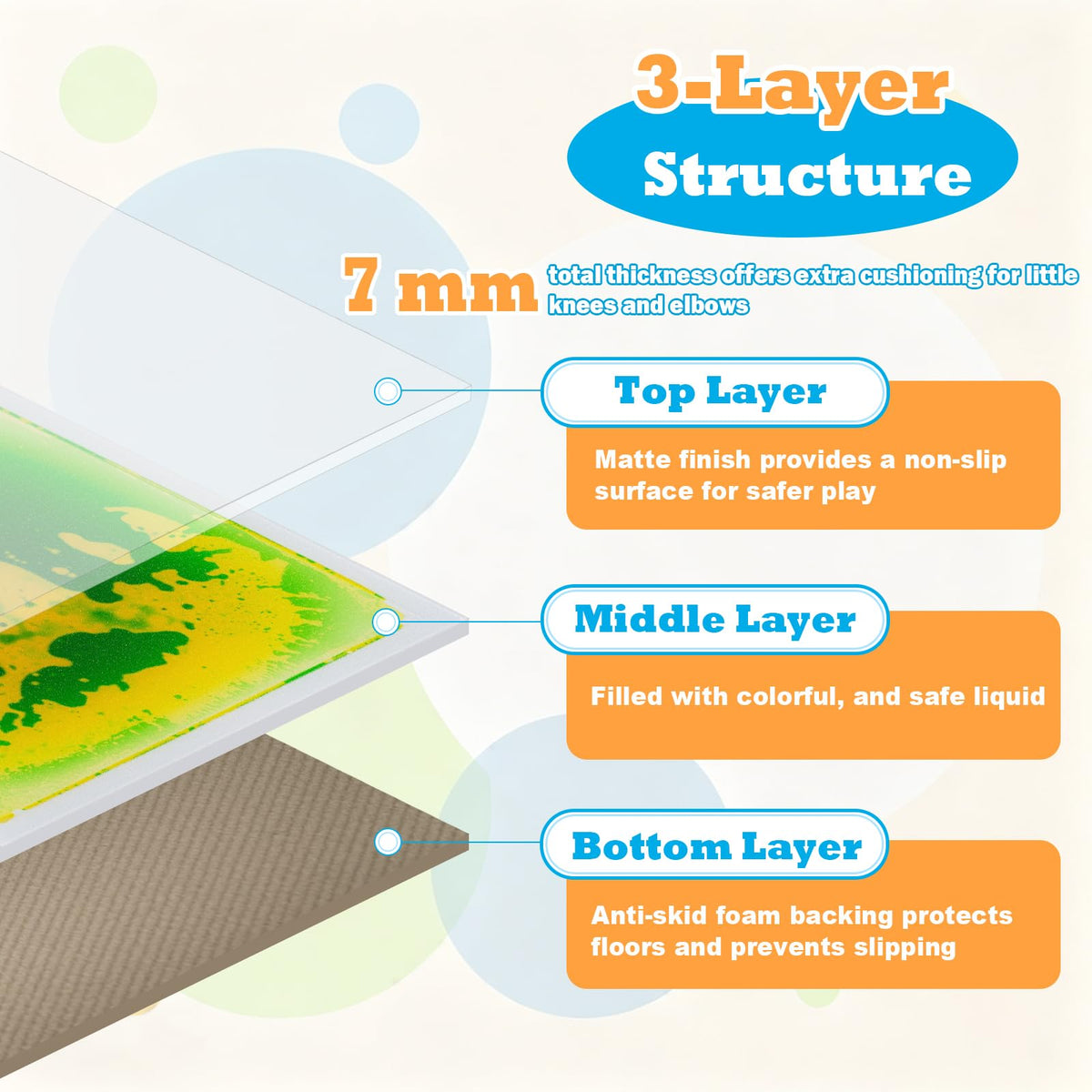 4/9-Pack 30 x 30 CM Square Liquid Puzzle Pads for Kids