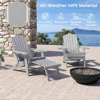 All-Weather HIPS 180kg Loaded Lounge Chair with Retractable Footrest