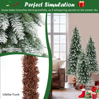 90cm/120cm/150cm Artificial Xmas Tree with PVC Branch Tips & Warm White LED Lights
