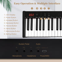 61-Key Portable Electronic Keyboard Piano Complete Digital Piano Set