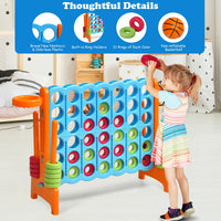 Giant 4-in-A Row, Jumbo 4-to-Score Giant Game Set for Kids & Adults