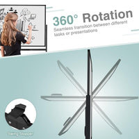 72" x 36" Rolling Whiteboard, Double-Sided Magnetic Dry Erase Board with Stand and Aluminum Alloy Frame