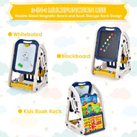 3 in 1 Kids Art Easel, Double Sided Whiteboard & Chalkboard