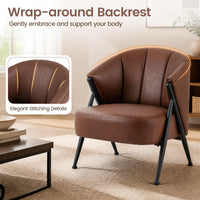 Single Sofa with Adjustable Foot Pads for Home Office or Living Room