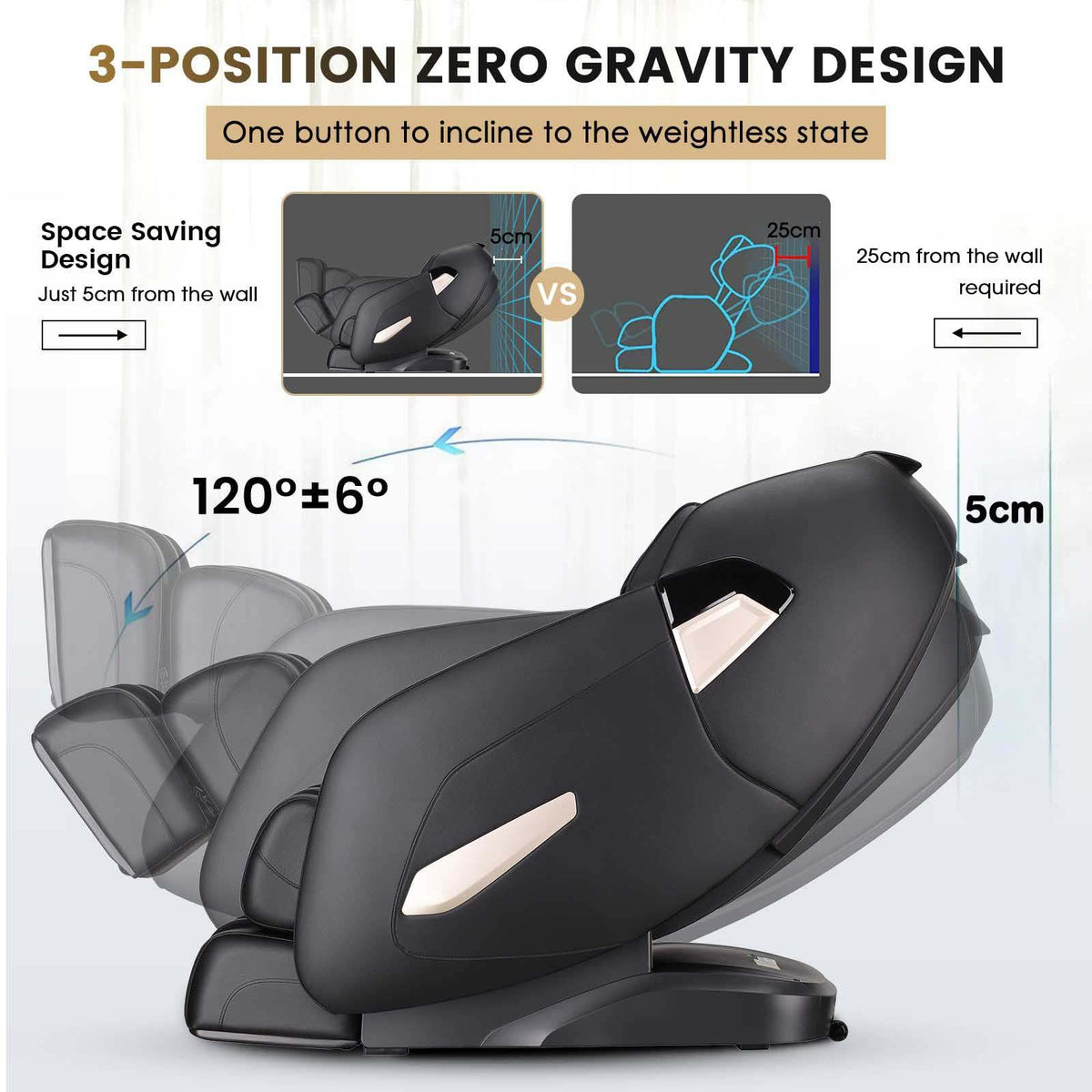 SL Track Massage Chair, Zero Gravity Shiatsu Massage Recliner with Full Body Air Bags
