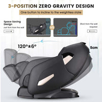 SL Track Massage Chair, Zero Gravity Shiatsu Massage Recliner with Full Body Air Bags