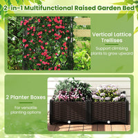 Raised Garden Bed w/ Lattice Trellis