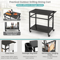 Giantex Outdoor Grill Cart - Pizza Oven Stand Table
