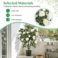 90cm Artificial Rose Tree Free Maintenance for Home Office Porch