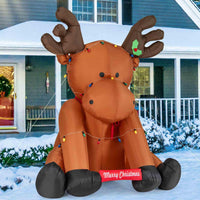 2.6M Tall Christmas Inflatable Reindeer Outdoor Decoration