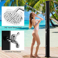 35 L Solar Heated Outdoor Shower with 360 Swivel Shower Head