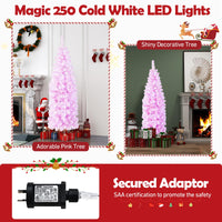 1.83M/2.15M Pre-Lit Artificial Christmas Tree with 475/670 branch tips for Decoration