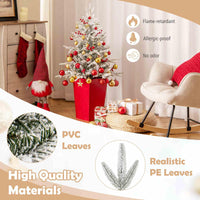 122 CM Pre-lit Artificial Entrance Christmas Tree Potted with 313 Branch Tips