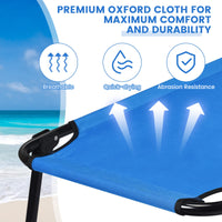 Portable Folding Camping Cot, 75" Outdoor Fabric Sleeping Cot