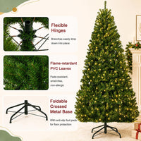 270cm Pre-Lit Artificial Christmas Tree w/ 1030 LED Lights