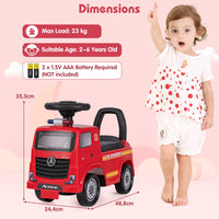 Mercedes-Benz Licensed Kids' Ride On Truck, Push Fire Engine