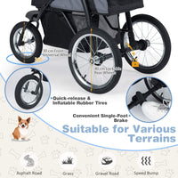 3-Wheel Pet Stroller for Small and Medium Dogs Foldable Cat Stroller Jogger