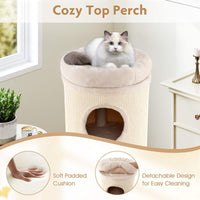 4-Story Cat House for Multiple Cats 112 cm Elevated Cat Cave Bed