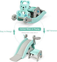 4-in-1 Rocking Horse and Slide Set for Kids
