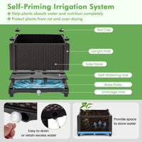 Set of 2 Raised Planter Boxes with Self-Watering System