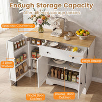 Giantex Buffet Cabinet with Storage, 105cm Modern Sideboard with 3 Doors, Drawer and Shelves