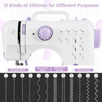 Mini Sewing Machine with 12 Built-in Stitches for Beginners
