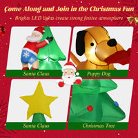 190cm Santa Claus Climbing Tree with Built-in LED Lights for Indoor/Outdoor
