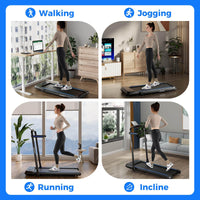 3.0 HP 2 in 1 Folding Treadmill with Incline Remote Control