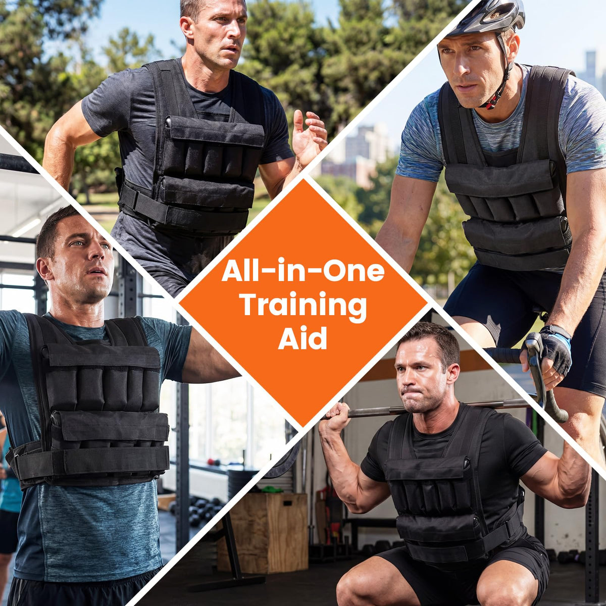 Heavy-Duty Weighted Workout Vest for Strength Training and Running