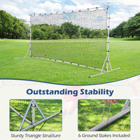 375cm x185cm Soccer Rebounder Net with Carrying Bag