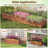 Wooden Raised Garden Bed 90 x 40 x 37 cm Rectangle Planter