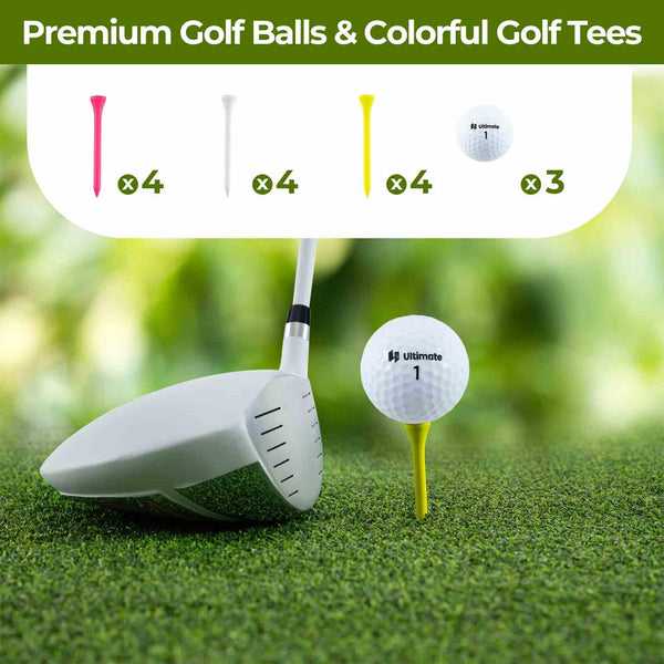 Golf Gift Set for Women with Golf Balls Golf Tees Golf Towel Golf Belt