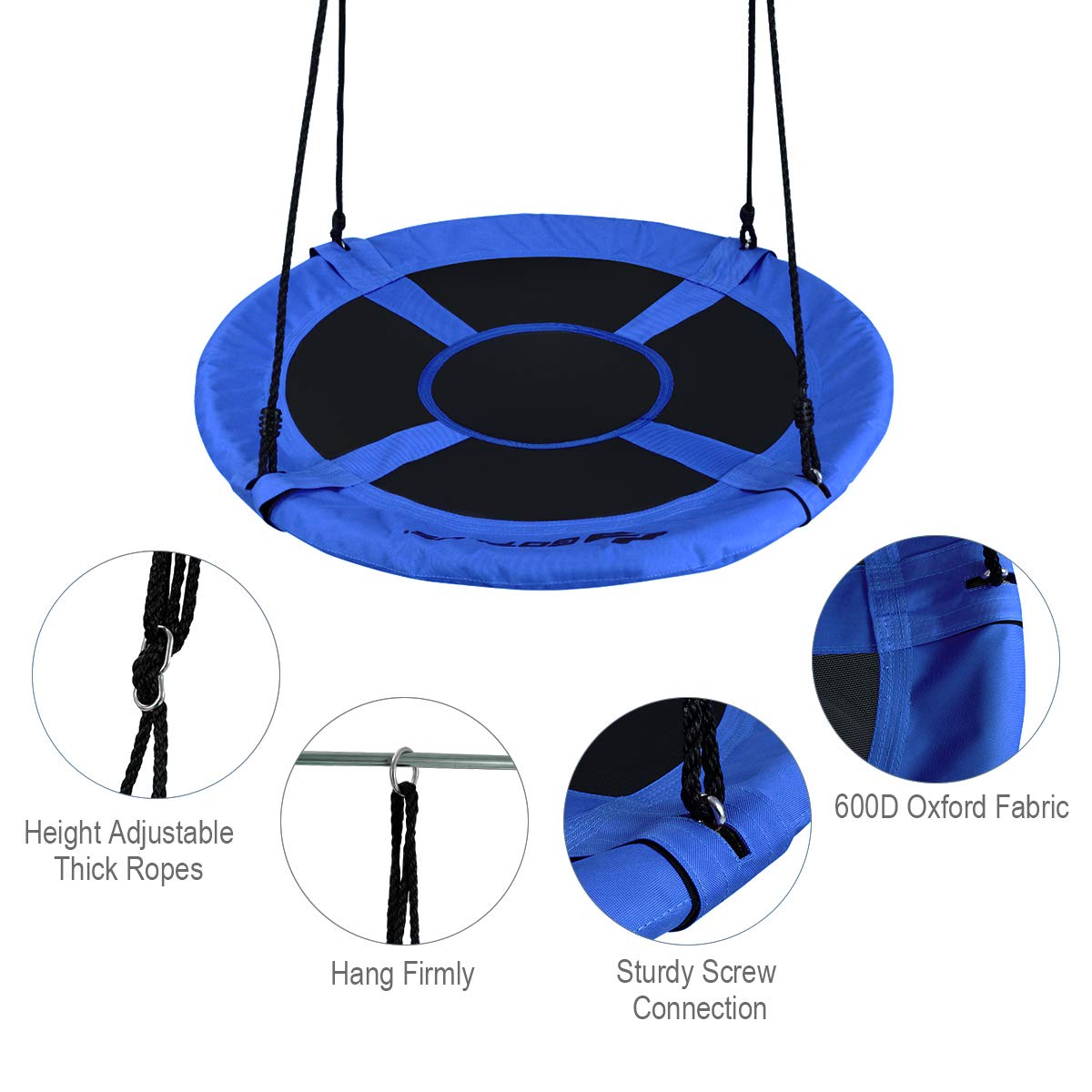 100cm Flying Saucer Tree Swing for Children with Easy Assembly